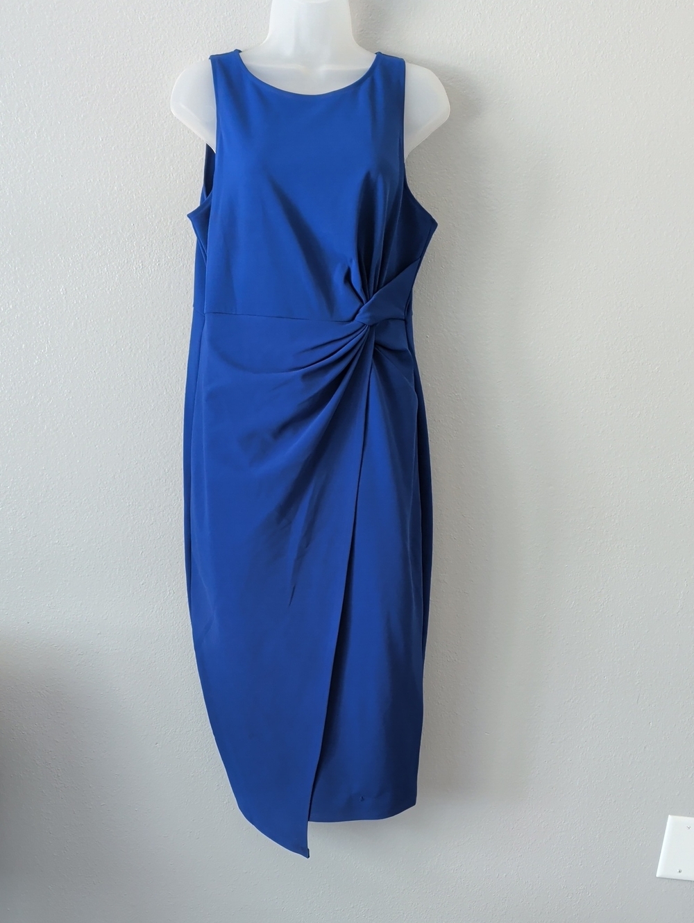 Guess Below Knew Royal Blue Sheath Dress with Side Knot